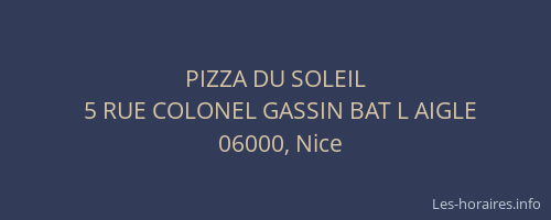 PIZZA DU SOLEIL