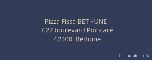 Pizza Fissa BETHUNE