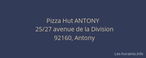Pizza Hut ANTONY