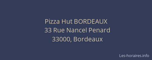Pizza Hut BORDEAUX