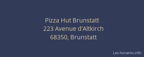 Pizza Hut Brunstatt