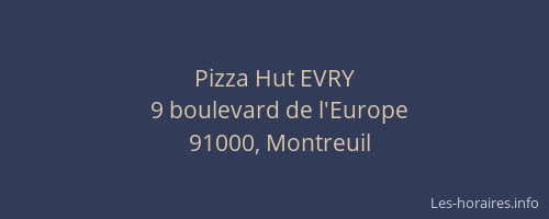 Pizza Hut EVRY