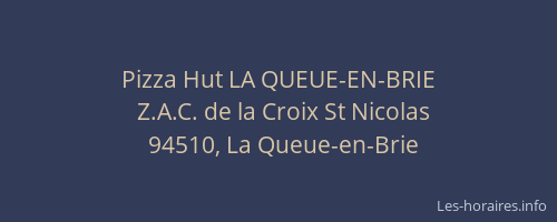 Pizza Hut LA QUEUE-EN-BRIE