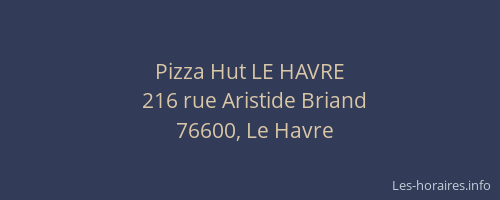 Pizza Hut LE HAVRE