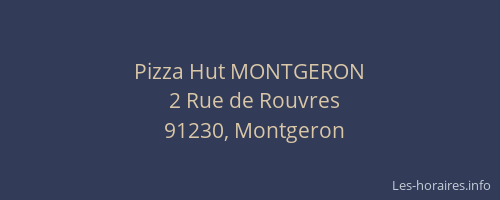 Pizza Hut MONTGERON