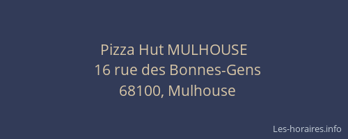 Pizza Hut MULHOUSE