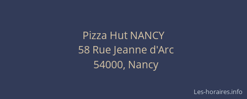 Pizza Hut NANCY