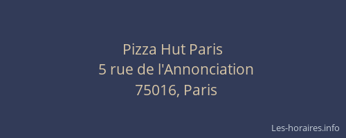 Pizza Hut Paris