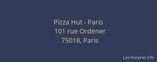 Pizza Hut - Paris