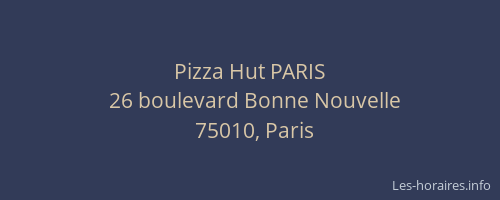 Pizza Hut PARIS
