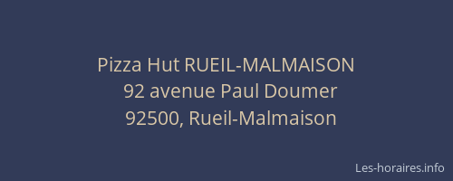 Pizza Hut RUEIL-MALMAISON