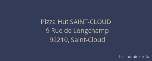 Pizza Hut SAINT-CLOUD