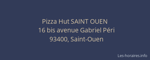 Pizza Hut SAINT OUEN