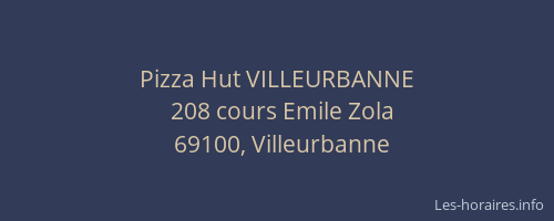 Pizza Hut VILLEURBANNE