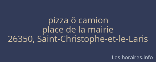pizza ô camion