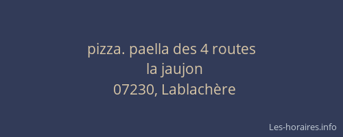 pizza. paella des 4 routes