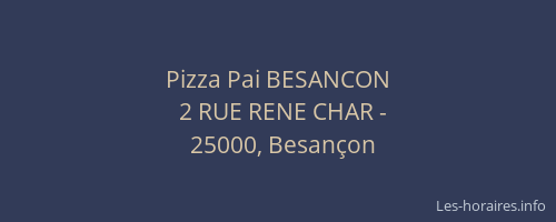 Pizza Pai BESANCON