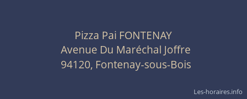 Pizza Pai FONTENAY