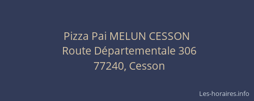 Pizza Pai MELUN CESSON