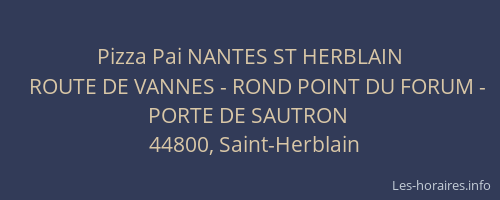 Pizza Pai NANTES ST HERBLAIN