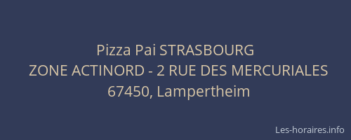 Pizza Pai STRASBOURG