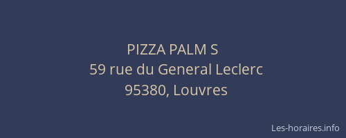 PIZZA PALM S