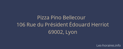 Pizza Pino Bellecour