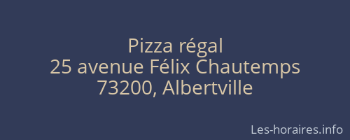 Pizza régal