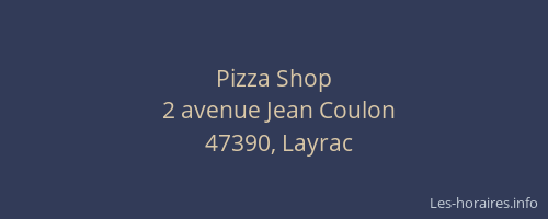 Pizza Shop