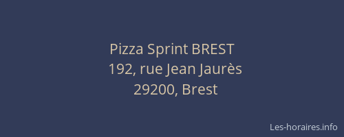 Pizza Sprint BREST