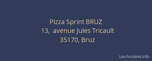 Pizza Sprint BRUZ