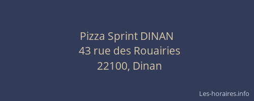 Pizza Sprint DINAN