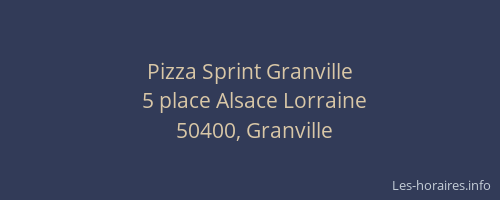 Pizza Sprint Granville