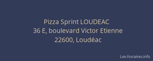 Pizza Sprint LOUDEAC