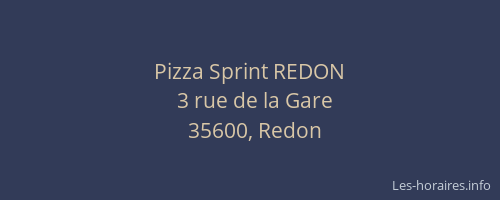 Pizza Sprint REDON