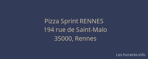 Pizza Sprint RENNES