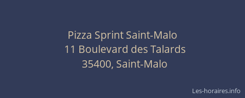 Pizza Sprint Saint-Malo