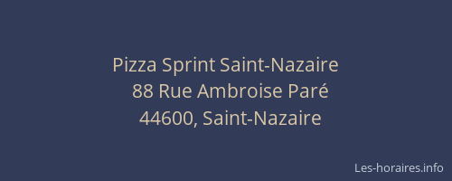 Pizza Sprint Saint-Nazaire