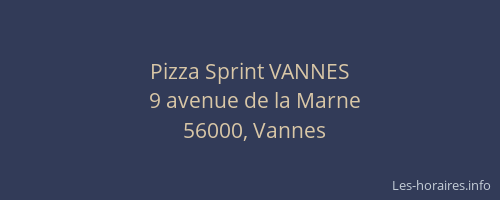 Pizza Sprint VANNES