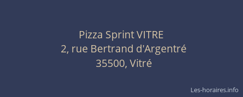Pizza Sprint VITRE