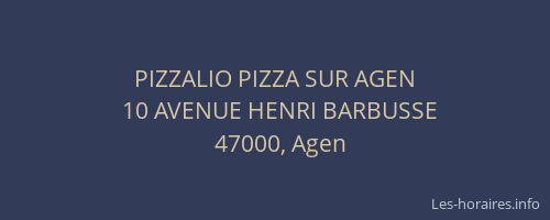 PIZZALIO PIZZA SUR AGEN