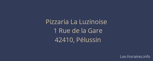 Pizzaria La Luzinoise