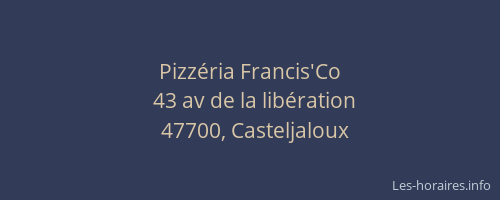Pizzéria Francis'Co