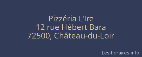 Pizz&eacute;ria L'Ire
