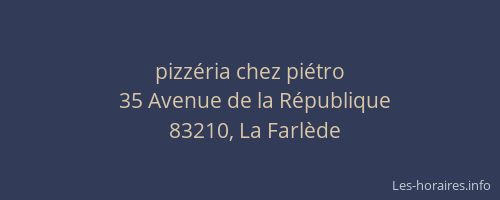 pizzéria chez piétro