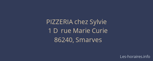 PIZZERIA chez Sylvie