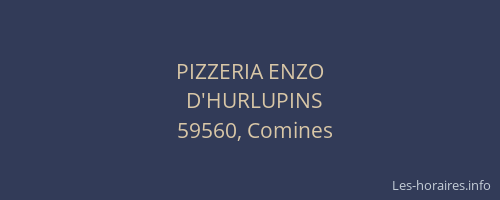 PIZZERIA ENZO