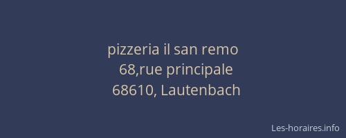 pizzeria il san remo