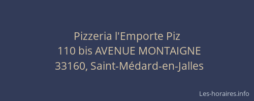 Pizzeria l'Emporte Piz