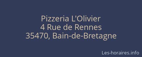 Pizzeria L'Olivier